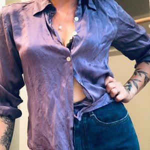100% SILK SEXY BUTTON DOWN
